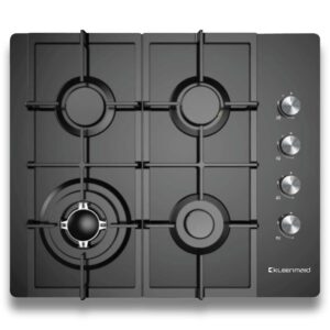 Gas Cooktop 60cm Kleenmaid GCTK6012 Black Glass