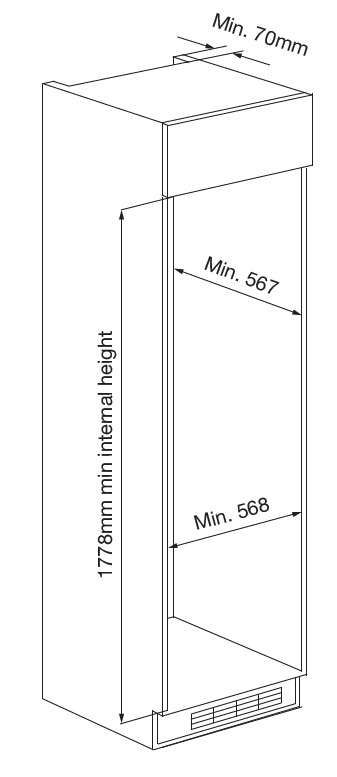 Top Mount Refrigerator With Bottom Mount Freezer Kleenmaid CRZ25511 - Image 4
