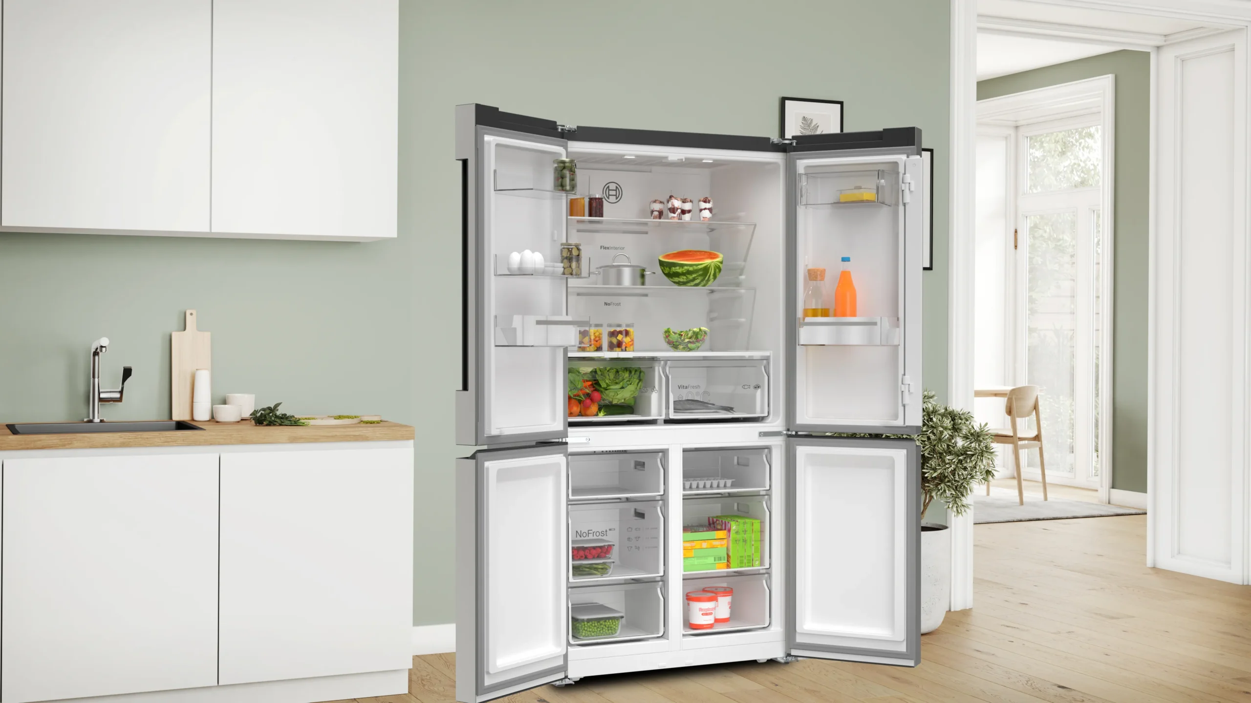 Quad Door Refrigerator Bosch 605L KFN96VPEAA - Image 3