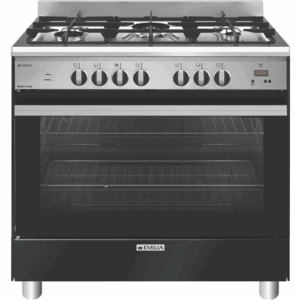 90cm Dual Fuel Cooker Emilla Matt Black EM965GGMB