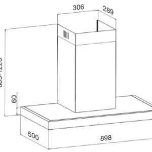 Canopy Rangehood 90cm Kleenmaid RHSCK92 - Image 4