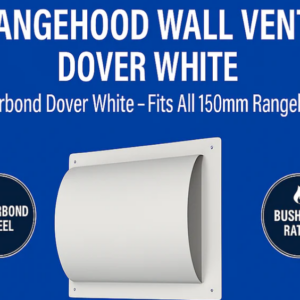 150mm DW. White Hi Flow Rangehood Wall Vent