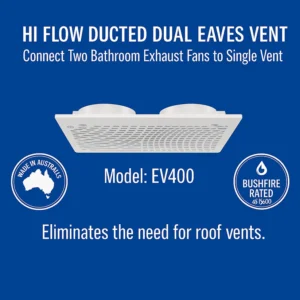 150mm x 2 Hi-Flow Double Eaves Vent: 2 0utlets in 1 vent