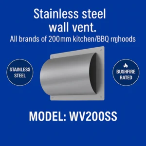 200mm Stainless Steel Rangehood Wall vent WV-200SS: