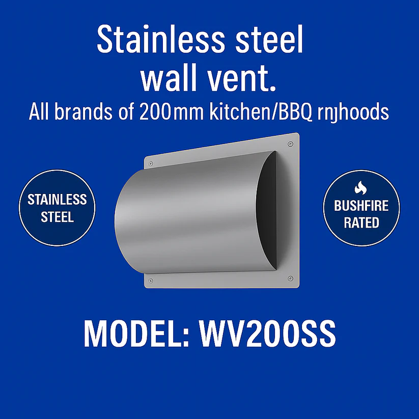 200mm Stainless Steel Rangehood Wall vent WV-200SS:
