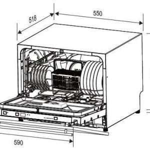 Semi compact dishwasher Kleenmaid DW4531 - Image 4