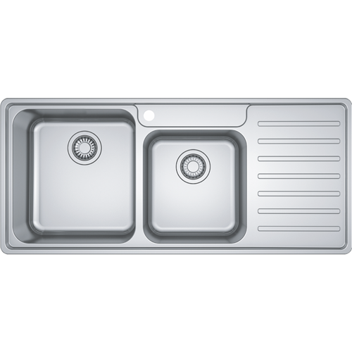 Sink Franke BCX621RHD BELL Inset Sink Double Bowl with Drainer Overall 1080mm Width