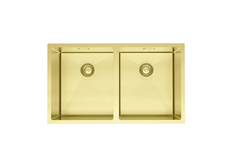 Sink Belling 340mm Double Bowl Sink in Gun/Light Gold/Rose Gold