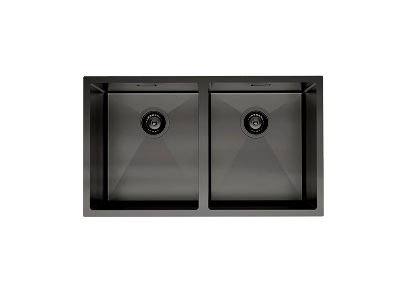 Sink Belling 340mm Double Bowl Sink in Gun/Light Gold/Rose Gold - Image 2