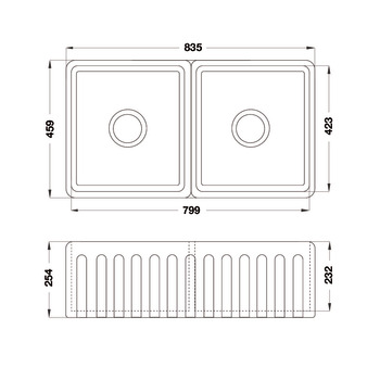 Sink Belling 340mm Double Bowl Sink in Gun/Light Gold/Rose Gold - Image 4
